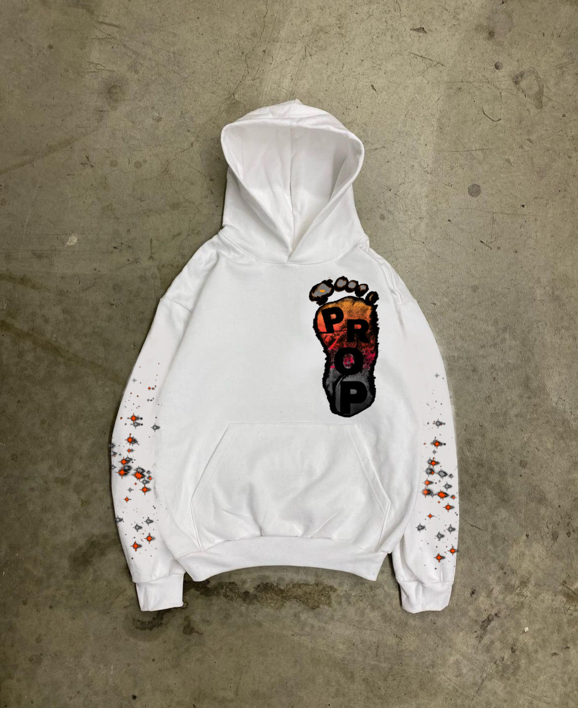 Step Or Get Stepped On White Hoodie